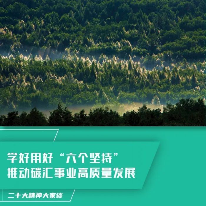 学好用好“六个坚持” 推动碳汇事业高质量发展