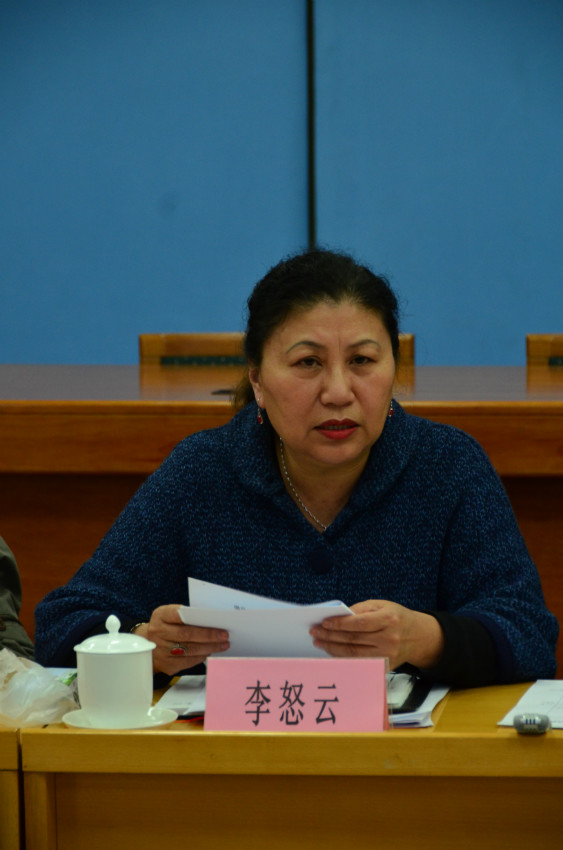 副理事长兼秘书长李怒云说明2015年度工作报告和2016年度工作计划
