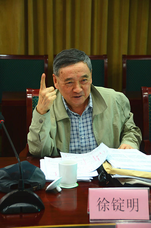 专家组成员国务院参事室参事徐锭明向研建单位提出指导意见